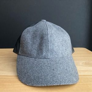 August Patent Leather and Wool Hat